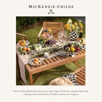 Stylish MacKenzie-Childs Enamel Pedestal Cake Stand