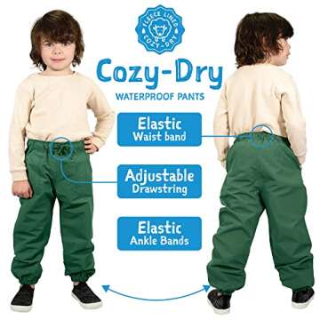 JAN & JUL Toddler Girl Snow Pants with Cozy Soft Lining (Fleece-Lined: Heather Grey, 2T)