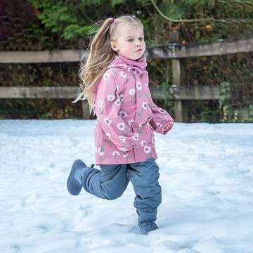 JAN & JUL Toddler Girl Snow Pants with Cozy Soft Lining (Fleece-Lined: Heather Grey, 2T)