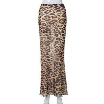 HOHOPEACH Leopard Print Skirt for Trendy Summer Style