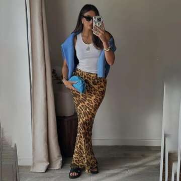 HOHOPEACH Leopard Print Skirt for Trendy Summer Style