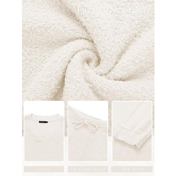 Stylish Women's Fuzzy Fleece Pajama Set for Cozy Nights