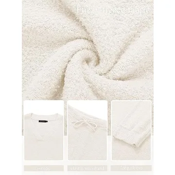 Stylish Women's Fuzzy Fleece Pajama Set for Cozy Nights