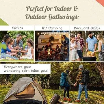 Camp Casual Melamine Bowls with Lids - 4 BPA Free Nesting Bowls with Lids Set for Indoor & Outdoor Dining - Sturdy, Lightweight, & Top Shelf Dishwasher Suitable Camping Bowl Set