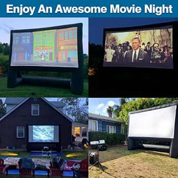XHYCPY 16ft Inflatable Movie Screen for Outdoor Viewing