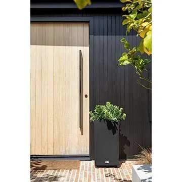 Veradek Block Series Pedestal Planter - Tall Planter for Indoor or Outdoor Front Porch | All-Weather Use with Removable Insert Bucket | Modern Décor for Flowers, Tall Trees, Faux Plants