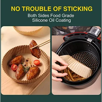 Air Fryer Disposable Paper Liners - Easy Cleanup Cooking Supplies