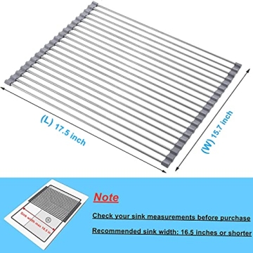 Seropy Roll Up Dish Drying Rack Space Saver for Kitchens