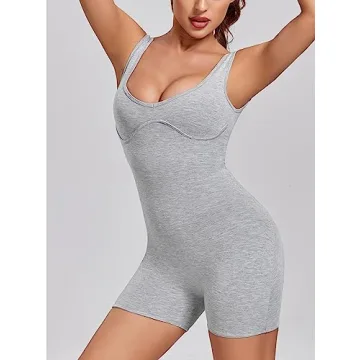 Abonlen Sweetheart Neckline Romper Women Summer Fashion