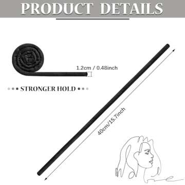 6 Pieces Iron Wire Embedded Hair Ties for Women & Men - Spiral Bendable Loc Holders for Thick Curly ...