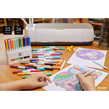 XINART Pens For Cricut Maker 3,Maker,Explore 3,Air 2, Dual Tips 36pcs Markers Pens Set Waterbased In...