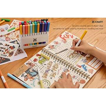 XINART Pens for Cricut Maker 3 - 36 Dual Tip Markers Set