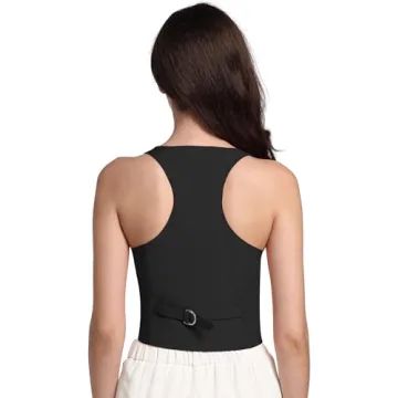 Stylish V VOCNI Women's V Neck Racerback Vest - Perfect Fit