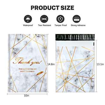 100 Pack Poly Mailers 10x13, Cute Packaging Envelope Mailers Polymailers Packaging for Small Busines...