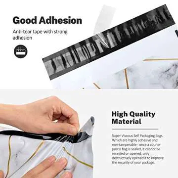 100 Pack Poly Mailers 10x13, Cute Packaging Envelope Mailers Polymailers Packaging for Small Business, Shipping Bags for Clothing Boutique Supplies with Self Seal Strip (Marble)