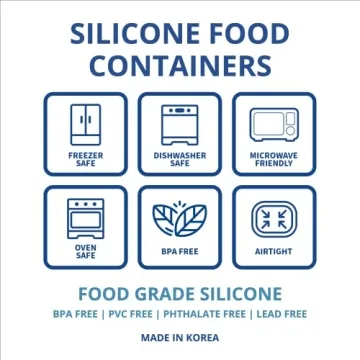 BLUE GINKGO Silicone Food Storage Containers - Set of 3