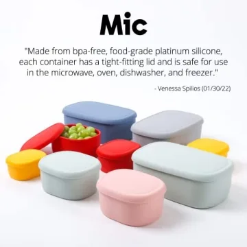BLUE GINKGO Silicone Food Storage Containers - Set of 3