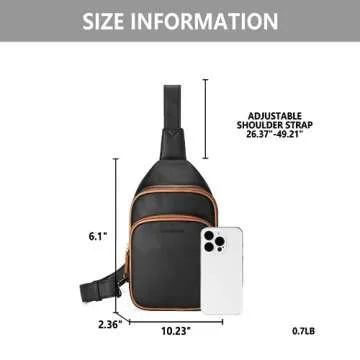 WESTBRONCO Sling Bag Small Crossbody Bags for Women Vegan Leather Fanny Pack Chest Bags for Travel Casual