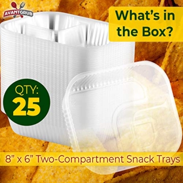 Durable Large Plastic Nacho Trays for Parties 25 Pack