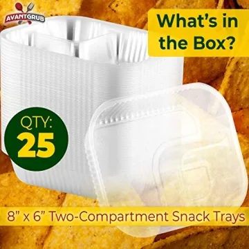 Durable Large Plastic Nacho Trays for Parties 25 Pack