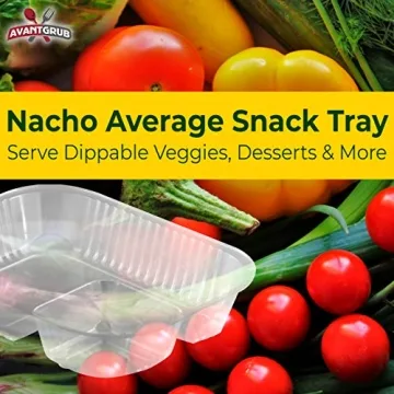 Durable Large Plastic Nacho Trays for Parties 25 Pack