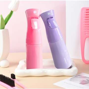 12 Pcs Hair Brush Set, 3 Pieces Slick Back Hair Brushes for Toddlers, Women, Detangling Brush for Wet Dry Curly Hair, Edge Bristles Wide Tooth Rat Tail Combs for Baby Girls (pink)