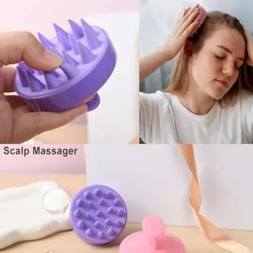 12 Pcs Hair Brush Set, 3 Pieces Slick Back Hair Brushes for Toddlers, Women, Detangling Brush for Wet Dry Curly Hair, Edge Bristles Wide Tooth Rat Tail Combs for Baby Girls (pink)