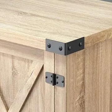 JUMMICO TV Stand, 65 Inch TV Farmhouse Entertainment Center with Double Barn Doors and Storage Cabinets, Console TV Table Media for Living Room, Bedroom (Pale Yellow)