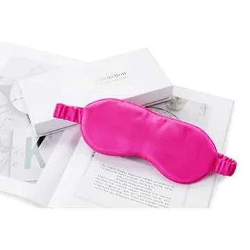 Silk Sleep Mask Light Blocking Luxury 100% Mulberry 19mm Silk Eye Mask Eye Cover Blindfold Ultra Sof...