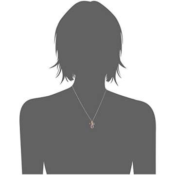 Amazon Essentials womens Rose Gold-Plated Sterling Silver Open Loop Cross Pendant Necklace, 18", (pr...