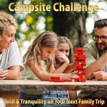 Funwares Wooden Blocks Stacking Game, Tumbling Tower and Balance Game, Family & Party Fun, Game for Kids and Adults, Ages 6+,The Enchanting Heart-Shaped Wood Blocks Stacking Game