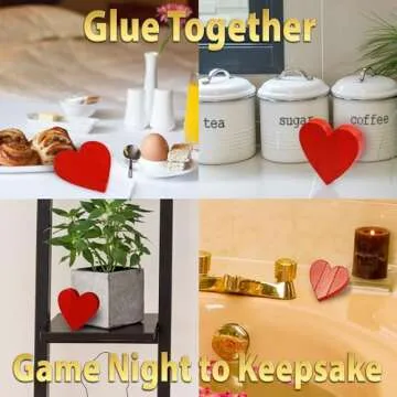 Funwares Wooden Blocks Stacking Game, Tumbling Tower and Balance Game, Family & Party Fun, Game for Kids and Adults, Ages 6+,The Enchanting Heart-Shaped Wood Blocks Stacking Game