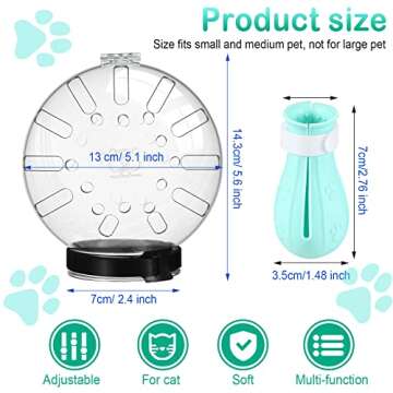 Cat Muzzle for Grooming Cat Adjustable Hood with Paw Covers, Kitten Breathable Anti Bite Muzzles Ant...