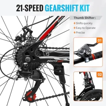 Outroad Mountain Bike: 21-Speed Durability and Style