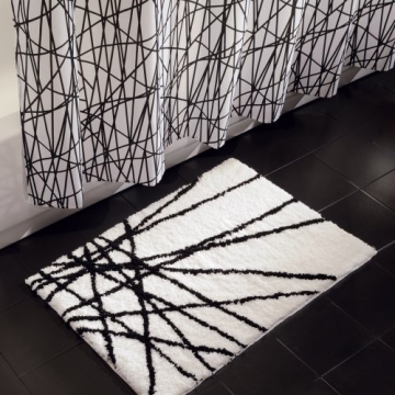 iDesign Abstract Fabric Shower Curtain for Every Bathroom