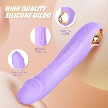 9 Inch Realistic Dildo Vibrator for Women - 10 Vibrating & 3 Thrusting Modes Sex Toys for Clitoral and G-Spot Stimulation, Waterproof Silicone Dildos for Woman and Couples Sexual Pleasure