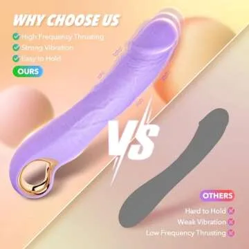 9 Inch Realistic Dildo Vibrator for Women - 10 Vibrating & 3 Thrusting Modes Sex Toys for Clitoral and G-Spot Stimulation, Waterproof Silicone Dildos for Woman and Couples Sexual Pleasure