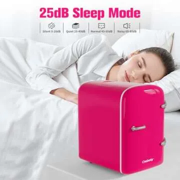 Pink Mini Skincare Fridge - Cooler & Warmer 4L 6 Can