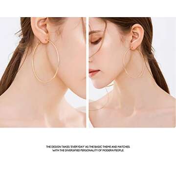 Cocadant 6 Pairs Gold Hoop Earrings Set for Women