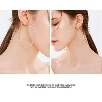 Cocadant 6 Pairs Gold Hoop Earrings Set for Women