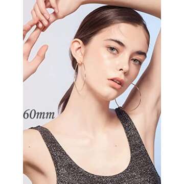 Cocadant 6 Pairs Gold Hoop Earrings Set for Women