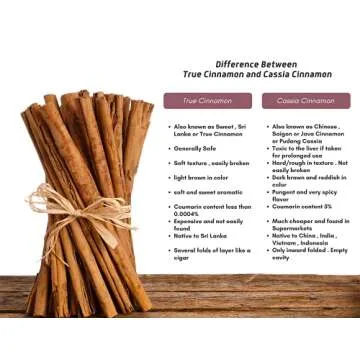 Organic True Ceylon Cinnamon Sticks for Cooking