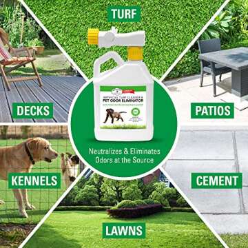 Stuart Pet Supply Artificial Turf Cleaner and Outdoor Pet Odor Eliminator Concentrate is ideal for Yards, Artificial Grass and Patios, Great Yard Odor Eliminator for Dogs Doggie Doo Dissolver (32 Oz.)