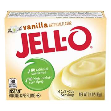 Jell-O Vanilla Pudding & Pie Filling, 3.4 oz, 4 pk