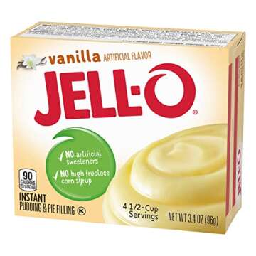Jell-O Vanilla Pudding & Pie Filling, 3.4 oz, 4 pk