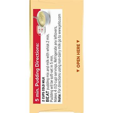 Jell-O Vanilla Pudding & Pie Filling, 3.4 oz, 4 pk