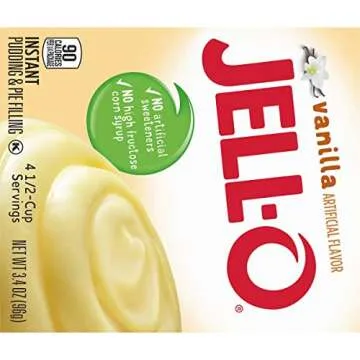Jell-O Vanilla Pudding & Pie Filling, 3.4 oz, 4 pk