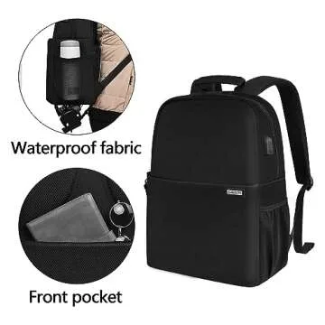 CADeN Waterproof Camera Backpack with Laptop Compartment