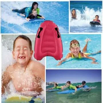 Inflatable Surf Body Board with Handles for Kids & Adults