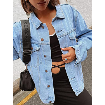 Stylish Justalwart Oversized Denim Jacket for Women